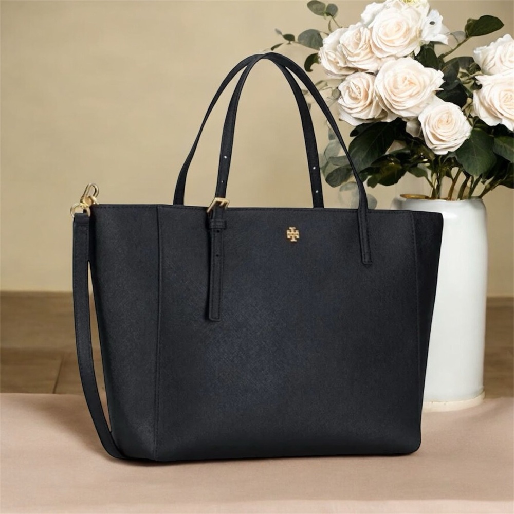 Tory Burch Emerson Tote Zip Leather Bag - Picture 1 of 8